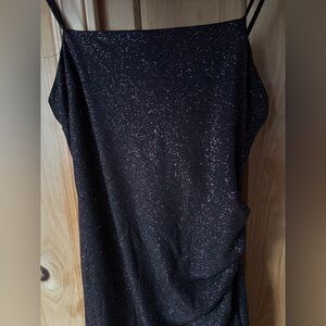 Eclipse Black&purple Glitter Mini Dress